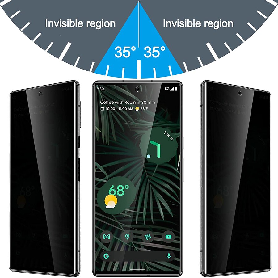 Anti Spy Tempered Glass For Google Pixel Series