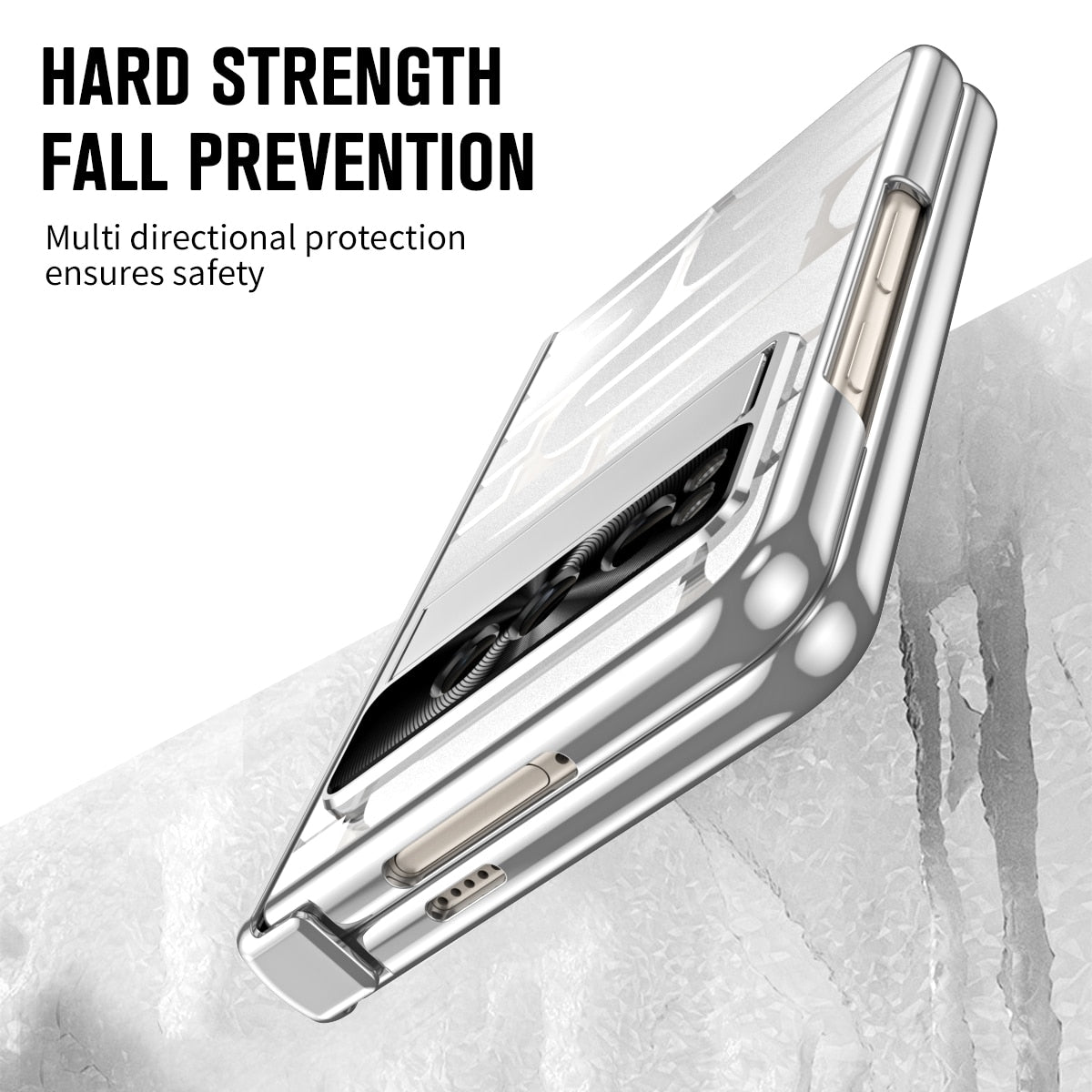 Luxury Silver Google Pixel Fold Case