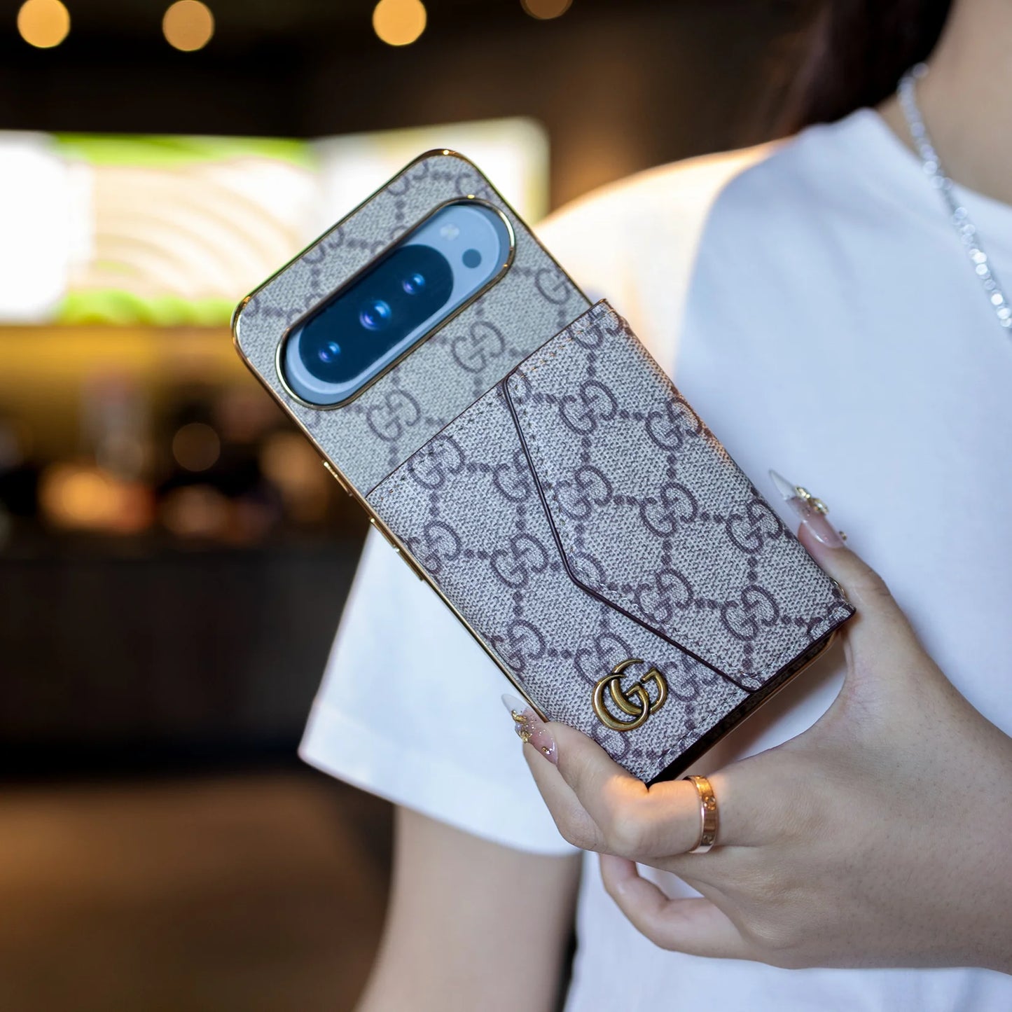 Luxury Crossbody Pixel Case – Designer-Inspired, Slim & Functional