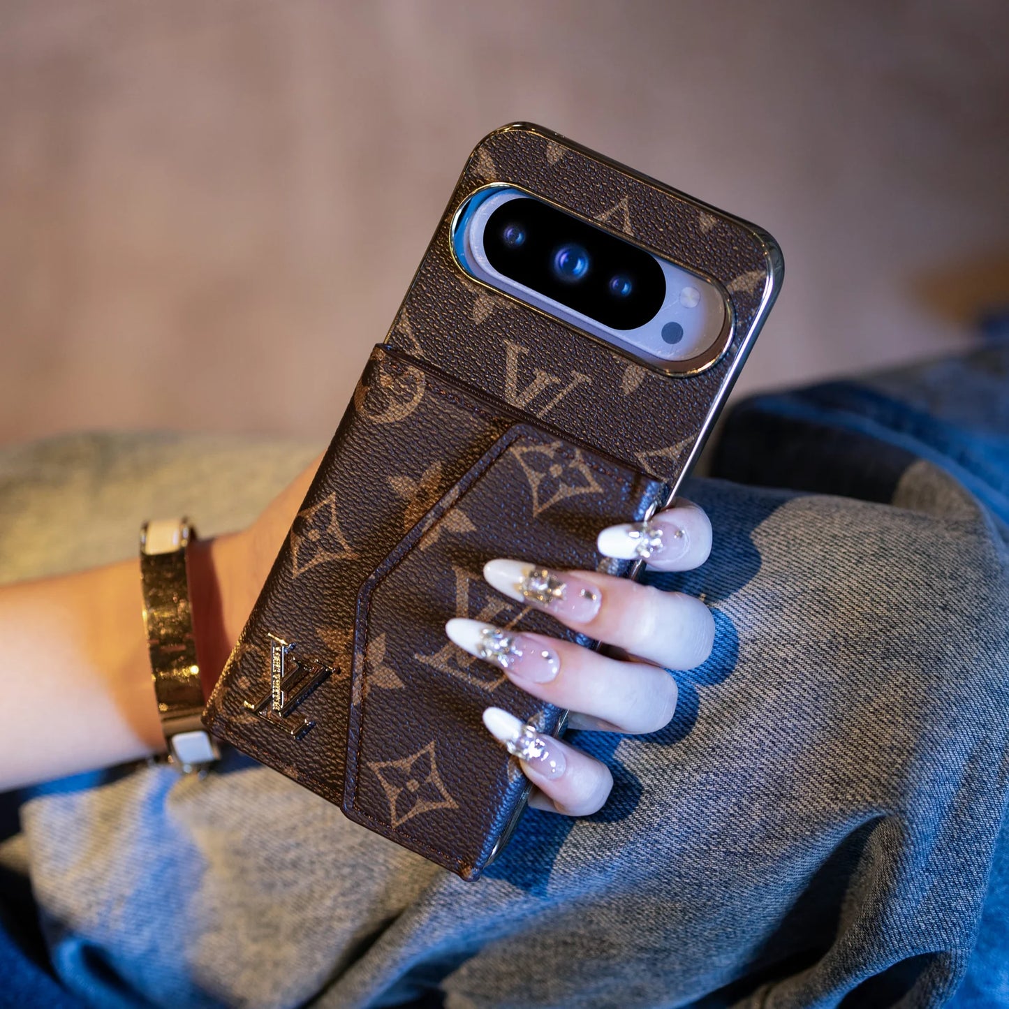 Luxury Crossbody Pixel Case – Designer-Inspired, Slim & Functional