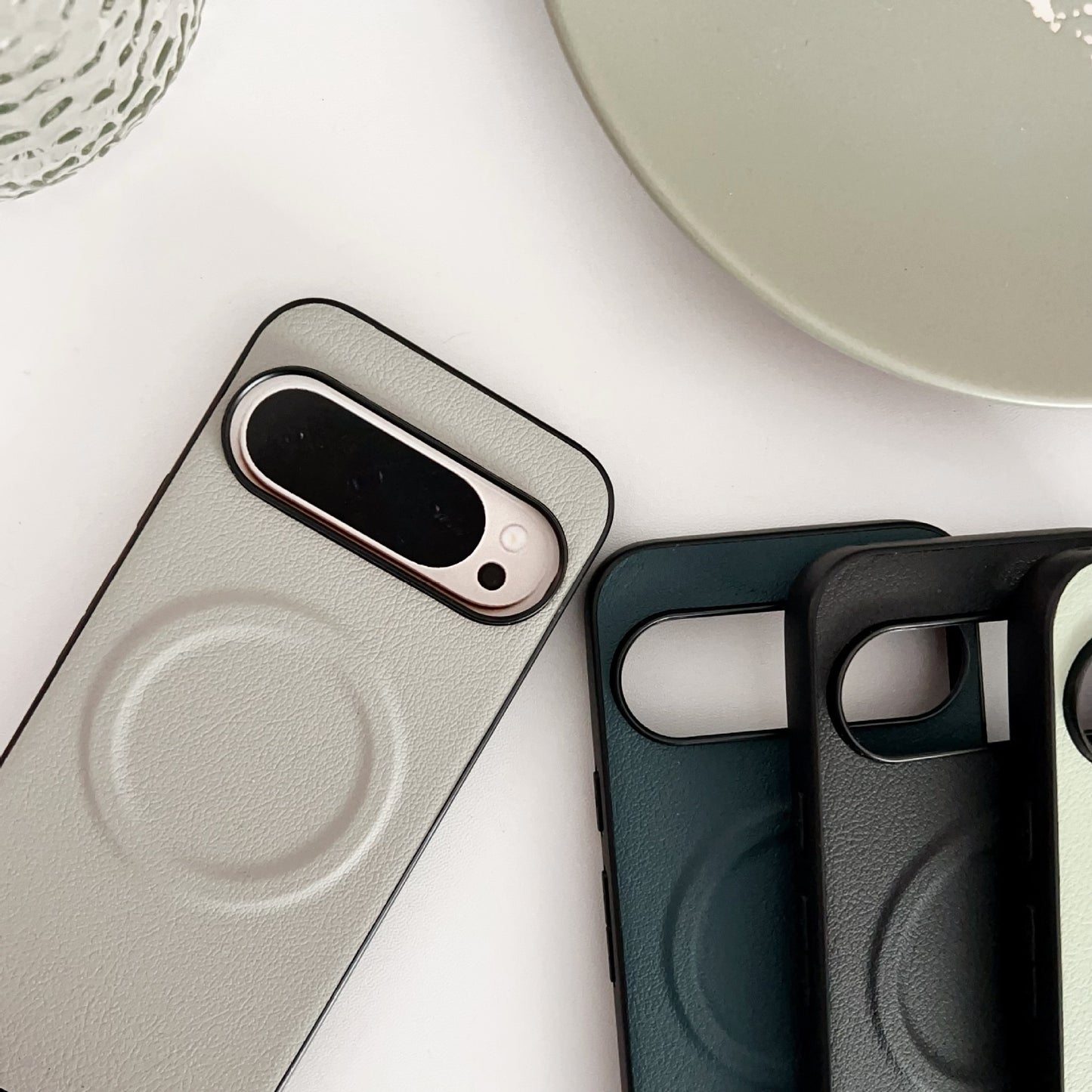 Premium Magnetic Leather Phone Case – Shockproof, Waterproof, with Ring Stand (For Google Pixel Series)