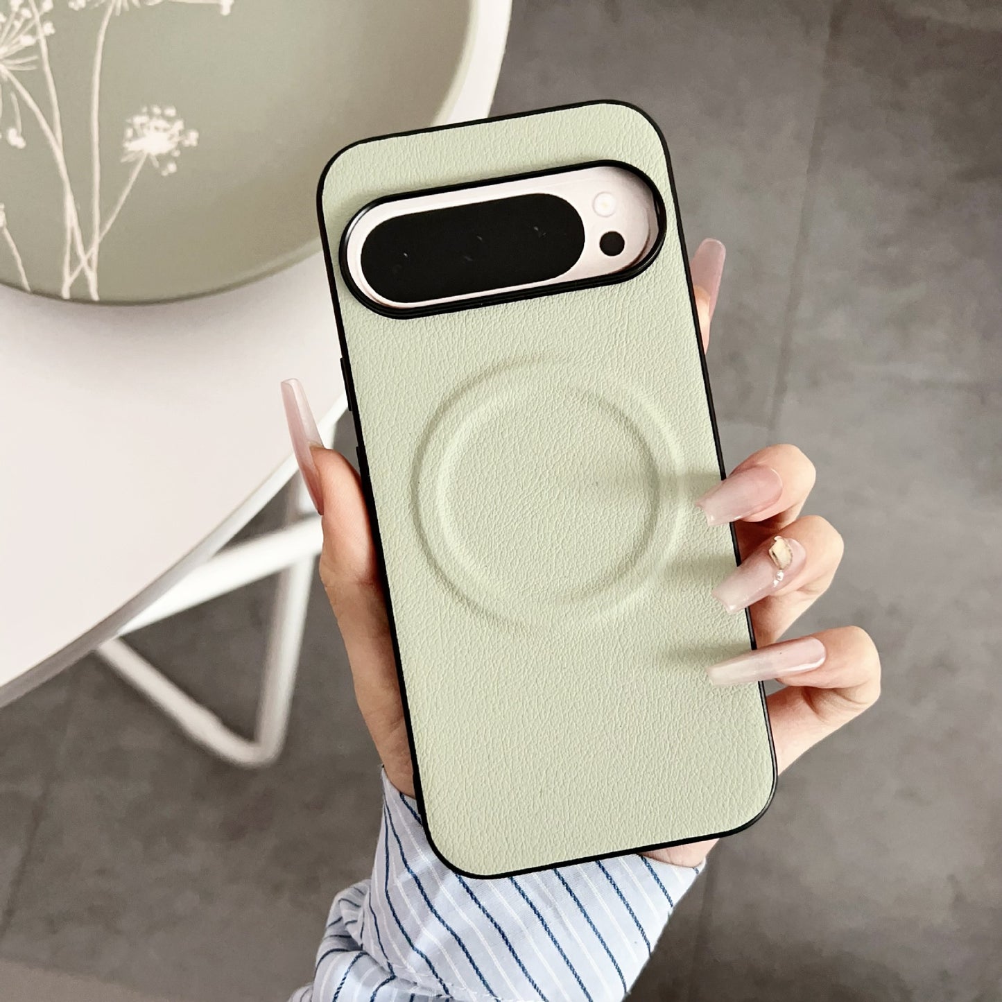 Premium Magnetic Leather Phone Case – Shockproof, Waterproof, with Ring Stand (For Google Pixel Series)