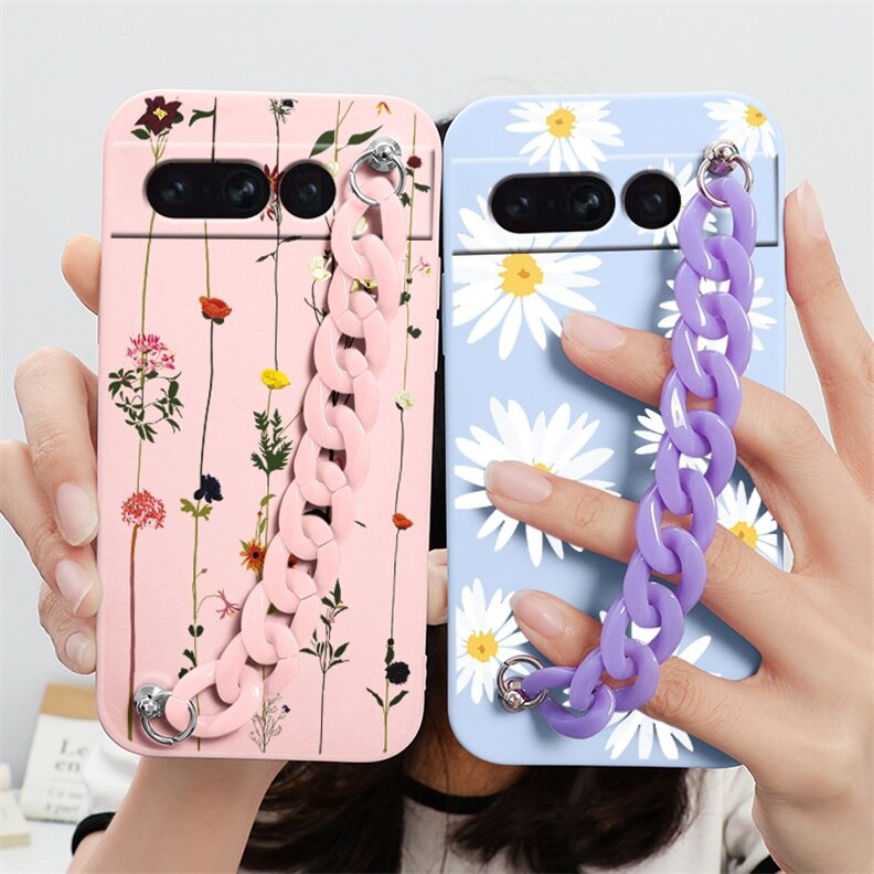 Flowers Silicone Matte Cover For Google Pixel 7 Pro