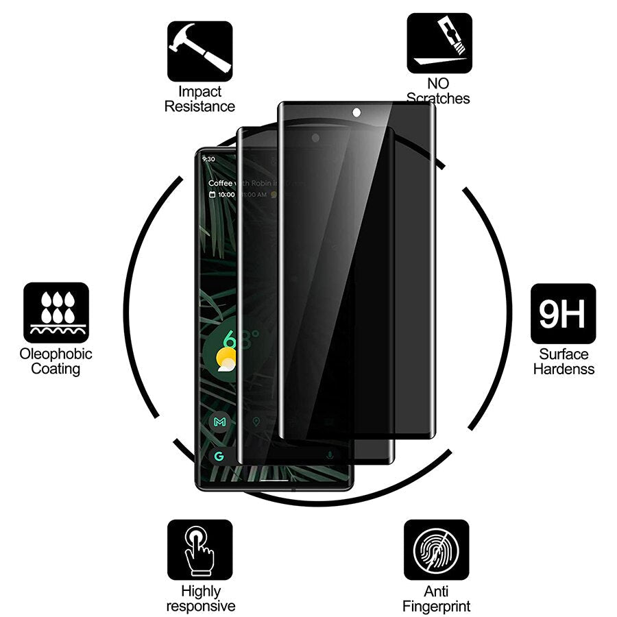 Anti Spy Tempered Glass For Google Pixel Series