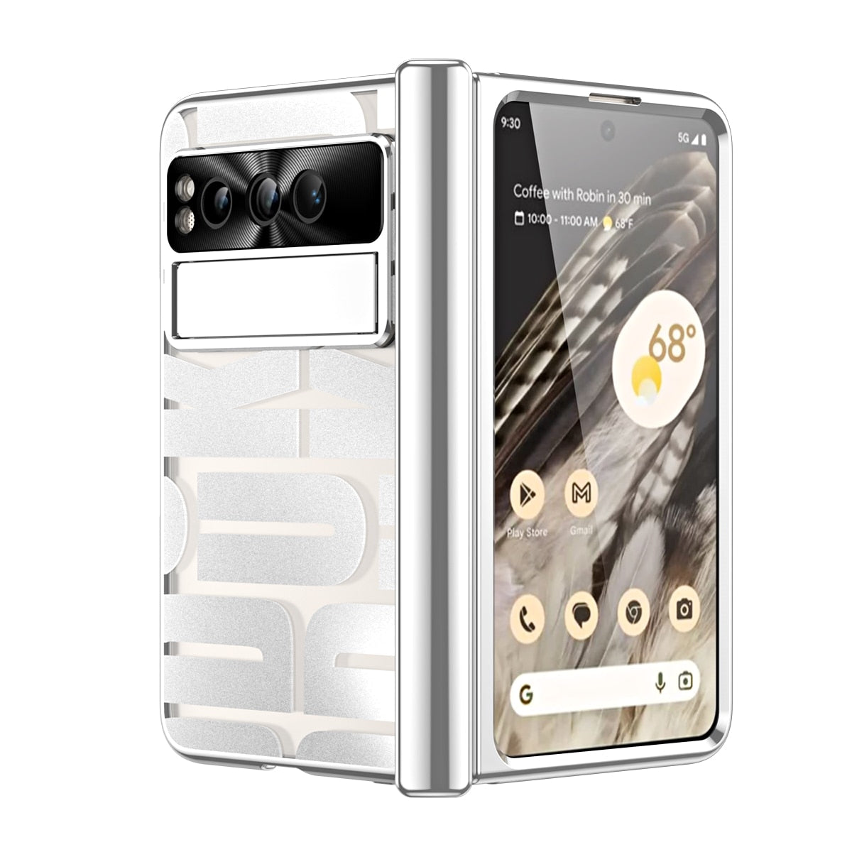 Luxury Silver Google Pixel Fold Case